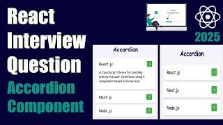 Accordion component in React js | React Machine Coding  Interview Question | react tutorial #react