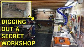 Digging to create an efficient under house workshop