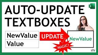 Automatically Update Data in a Textbox in Excel | Dynamic Textboxes