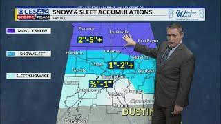 Winter Storm and Snow Total Update - CBS42 News @ 10pm Weather