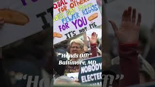 Thousands gather at Baltimore City Hall for "Hands Off!" rally