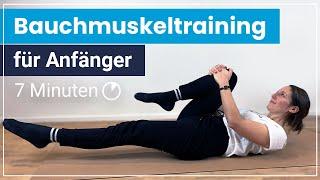 7 Minuten Bauchmuskeltraining für Anfänger -  Effektive Übungen für zu Hause ohne Geräte!