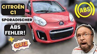 Citroën C1 Sporadischer ABS-Fehler? Diagnose & spannendes Quiz Fehlercode: 4205 Radgesch. vl