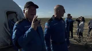 Jeff Bezos cuts off William Shatner describing his trip to space. Nice Jeff. Nice