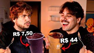 Chamei o Brino só pra gente provar Açaí caro vs Açaí mais barato