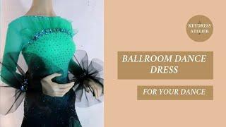 Green ballroom dance dress