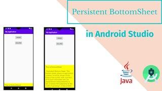 How To Use Persistent BottomSheet in Android Studio