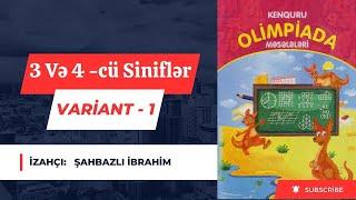 Kenquru Olimpiada Məsələləri | 3 və 4 cü sinif Variant 1 - Şahbazlı İbrahim