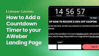 How to Add a Countdown Timer to AWeber's Landing Pages