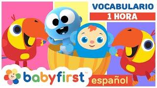 Primeras Palabras para Bebes en Español | Huevos Surpresas con Larry | 1 hora | BabyFirst Español