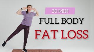 30 MIN STANDING FAT BURNING CARDIO WORKOUT / FULL BODY Fat Burn / No Jumping / Home workout