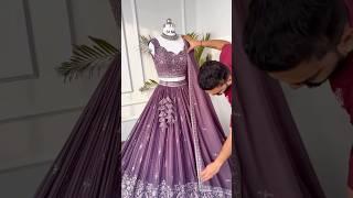 Rosy Purple color Embroidery & Sequence work Designer Lehenga choli for Wedding Function