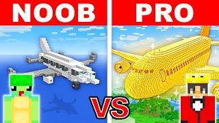 NOOB vs PRO: AIRPORT PLANE HOUSE BUILD CHALLENGE in Minecraft!