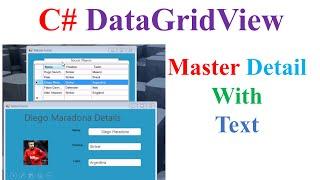 C# DataGridView - Master Detail With Text