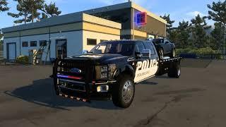 ATS-IM A POLICE OFFICER!! FORD F350 ROLLBACK POLICE SERVICE TRUCK-CHAT & DRIVE