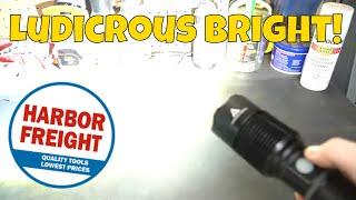 Harbor Freight BRAUN 7000 Lumen Rechargeable Waterproof LED Flashlight with Battery Bank