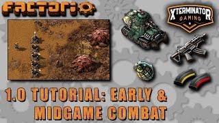 Factorio 1.0 / 0.18 Tutorial - Early & Mid Game Combat: New Player Guide