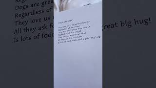 dogs are great #poetry by sammie