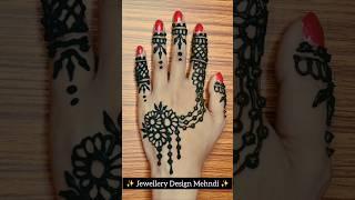 How To Make Easy And Simple Mehndi Design || Jewellery Design Mehndi #mehndi #henna #easy #design