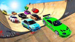 FAST & FURIOUS CARS in GTA 5 vs MEGA RAMP!