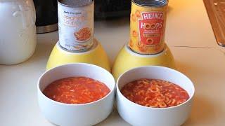 ASDA Smart Price Spaghetti Loops Vs Heinz Spaghetti Hoops | Food Review | Comparison Test