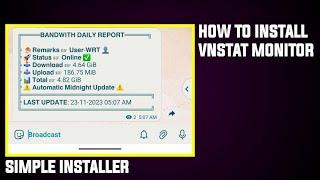 HOW TO INSTALL VNSTAT MONITOR TELEGRAM BOT NOTIFICATION FOR OPENWRT | BASH SHELL SCRIPT BASED