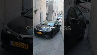 Driving through Narrow Streets in Nazareth