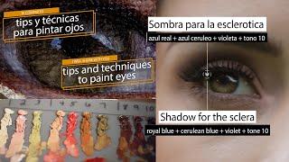 Omar Ortiz explica Como pintar ojos realistas, Tips técnicas uso de pinceles tonos piel difuminado