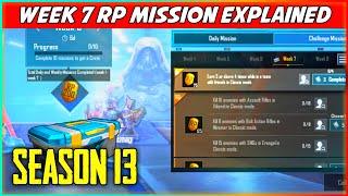 Week 7 rp mission explained pubg mobile | Season 13 week 7 royal pass mission explained | week 7 mis