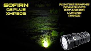 Sofirn Q8 Plus powerful flashlight review | Night shots and runtimes | vs Q8 Pro