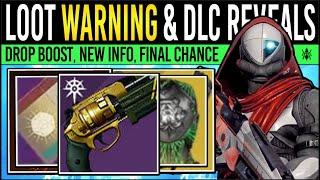 Destiny 2: LOOT WARNING & FINAL EVENT! Big CHANGES, DLC Prep, Loot Buff & Reward Reset (17th June)