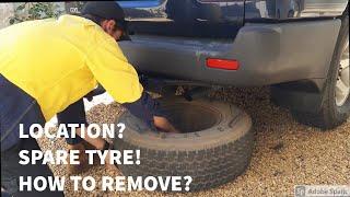 HOW TO REMOVE THE SPARE TYRE ON A TOYOTA LANDCRUISER 100 SERIES