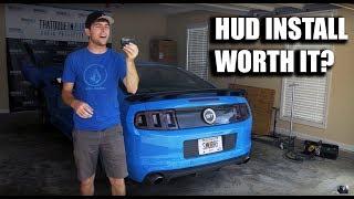 Installing a Heads Up Display in Supercharged Mustang! - Hudly Install!