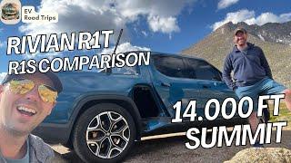 Rivian R1T 14,000ft Summit of the Highest Road in NA | R1T vs R1S Ride and Practicality Comparison