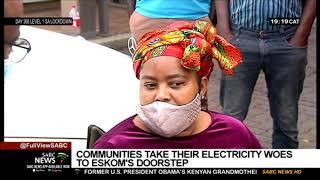 Two Gauteng communities take their electricity woes to Eskom's doorstep