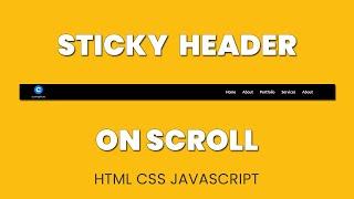 Animated Sticky Header on scroll
