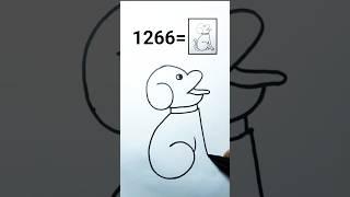 cute dog art | number drawing #easydrawing #howtodraw #youtubeshorts #trending @jatnoratnoarts