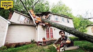 Dangerous Fastest Idiots Cutting Tree Fails Skill With Chainsaw | Tree Falling on Houses #7