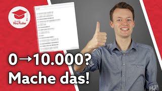 Wenn du keine YouTube-Abonnenten hast, mache zuerst das!