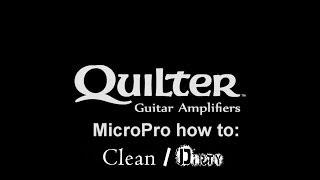 How to set up a Quilter MicroPro 200 for clean/dirty operation