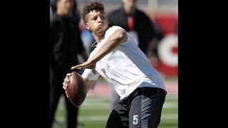 Pat Mahomes:  80 Yard Throw at Pro Day (BEST VIEW)