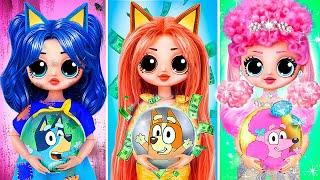 BLUEY ADVENTURES: Mẹ Nghèo, Giàu, Siêu Giàu! 32 Mẹo Thủ Công Cho LOL OMG