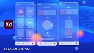 Glassmorphism New UI Design Trend 2021 / Adobe XD Tutorial