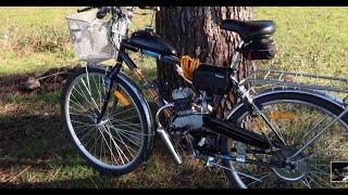 Обзор мотовелосипеда Stels 80сс, пробег 100 км | Stock motorized bicycle 80cc review