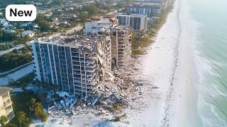 Hurricane Milton Devastates Siesta Key Sarasota Florida - Drone