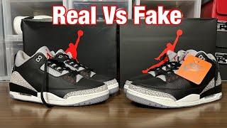 Air Jordan 3 Black Cement 2024 Real Vs Fake Review