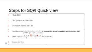 USING SQVI FOR QUERY REPORTING - PART 1