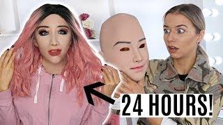 24 HOURS SILICON FACE MAKEUP CHALLENGE / *FAIL*