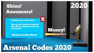 All Working Arsenal Codes 2020! [ WORKING 2020 MAY! ] -- Roblox