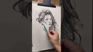 Drawing With Me #charcoal #charcoalshading #pencildrawing #art #sketch #hair